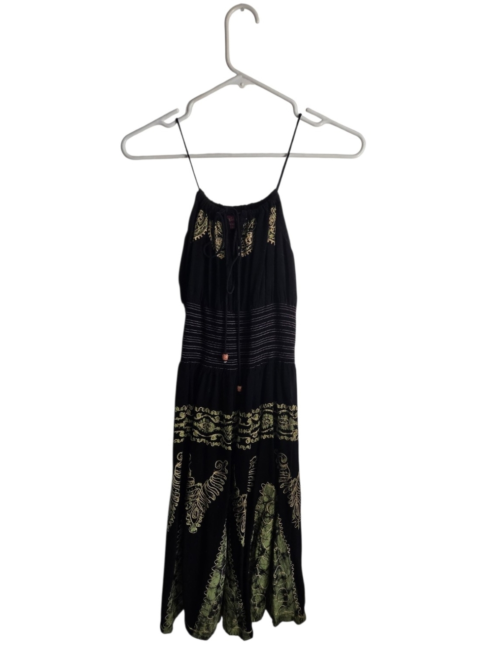 Vintage 90s/Y2K Fashion Terminal Bohemian Sundress w/ Adjustable Straps